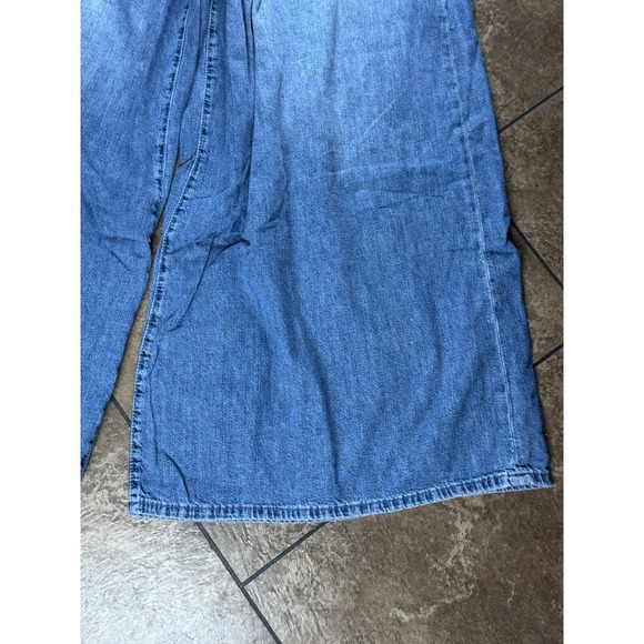 Pilcro Anthropologie Ultra Wide Leg Flare The Coastal Jeans Blue Cotton XS - Picture 4 of 9